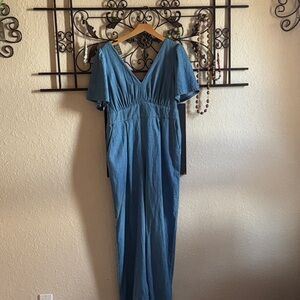 Old Navy Denim V-Neck Jumpsuit